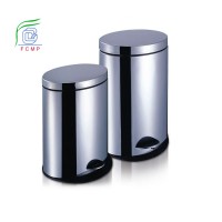 20 Liter brushed stainless steel step trash can for household