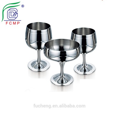 3pc stainless steel chrome wine drinking cup for bar set accessories shaker joyshaker cup