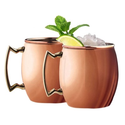 Amazon top sell moscow mule cup copper plated 18 ounce